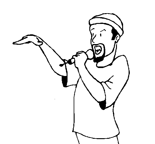 Dibujo de Rapero para Colorear - Dibujos.net Dibujo de Rapero para Colorear - Dibujos.net