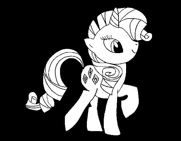 Dibujo de Rarity para Colorear - Dibujos.net Dibujo de Rarity para Colorear - Dibujos.net
