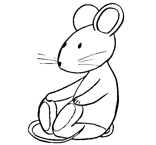 Dibujo de Rata sentada para Colorear - Dibujos.net Dibujo de Rata sentada para Colorear - Dibujos.net