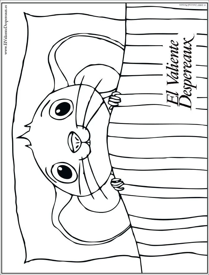 Dibujo del ratón en su cama - Dibujos para colorear EL VALIENTE ... Dibujo del ratón en su cama - Dibujos para colorear EL VALIENTE ...