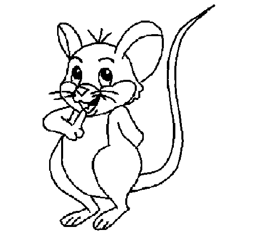 Dibujo de Ratón para Colorear - Dibujos.net Dibujo de Ratón para Colorear - Dibujos.net