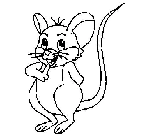 Dibujo de Ratón para Colorear - Dibujos.net Dibujo de Ratón para Colorear - Dibujos.net