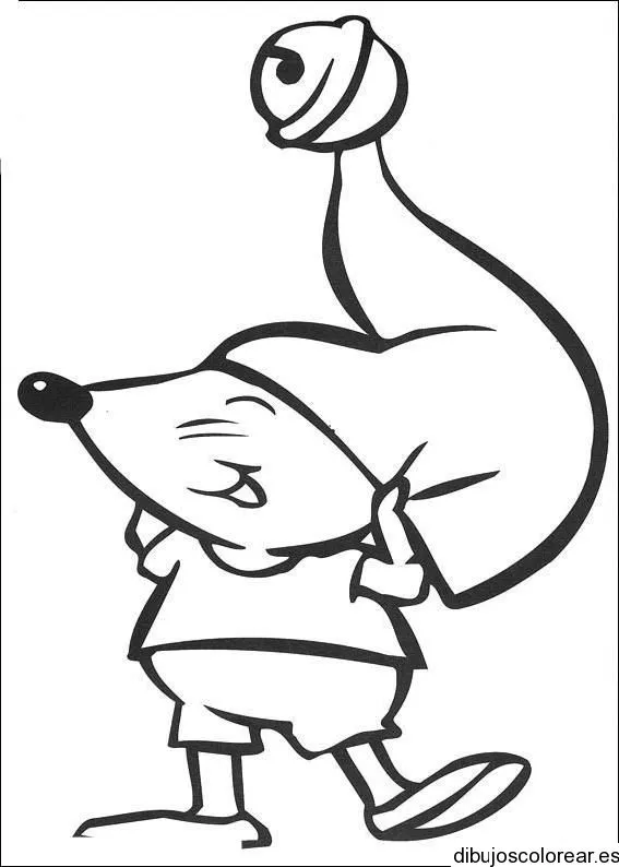 Dibujo de ratón con un gorro | Dibujos para Colorear