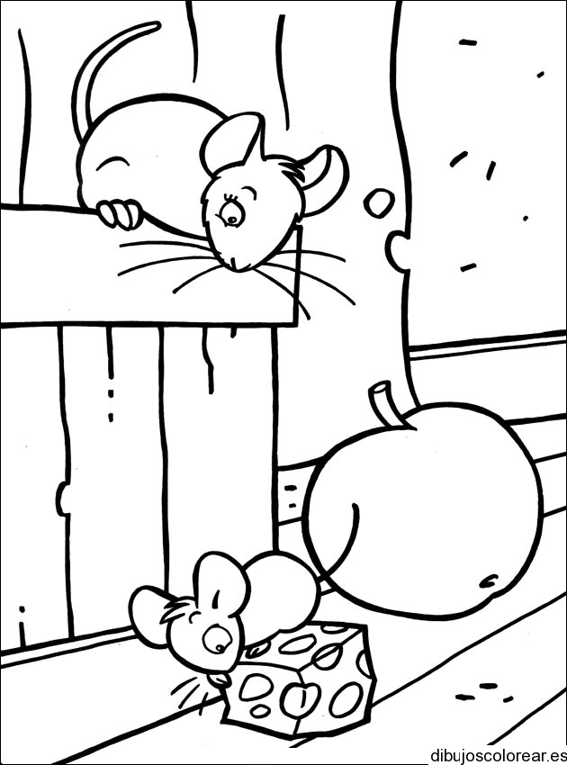 Dibujo de ratones jugando | Dibujos para Colorear Dibujo de ratones jugando | Dibujos para Colorear