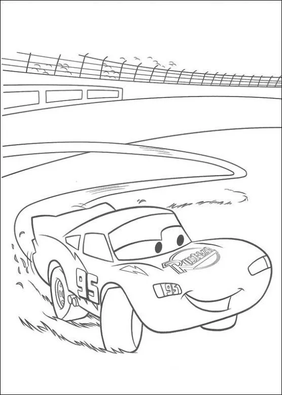 Dibujo de Rayo McQueen para colorear. Dibujos infantiles de Rayo ...