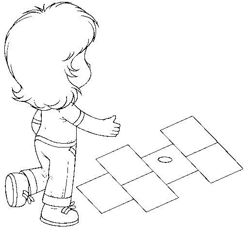 Dibujo de Rayuela para Colorear - Dibujos.net Dibujo de Rayuela para Colorear - Dibujos.net