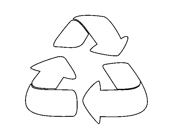 Dibujo de Reciclaje para Colorear - Dibujos.net Dibujo de Reciclaje para Colorear - Dibujos.net