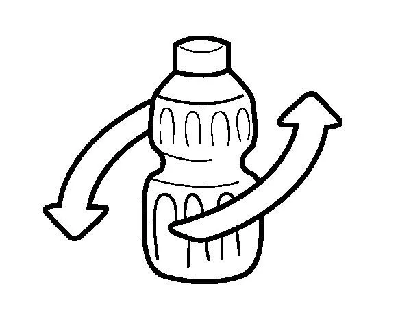 Dibujo de Reciclar envases para Colorear - Dibujos.net Dibujo de Reciclar envases para Colorear - Dibujos.net