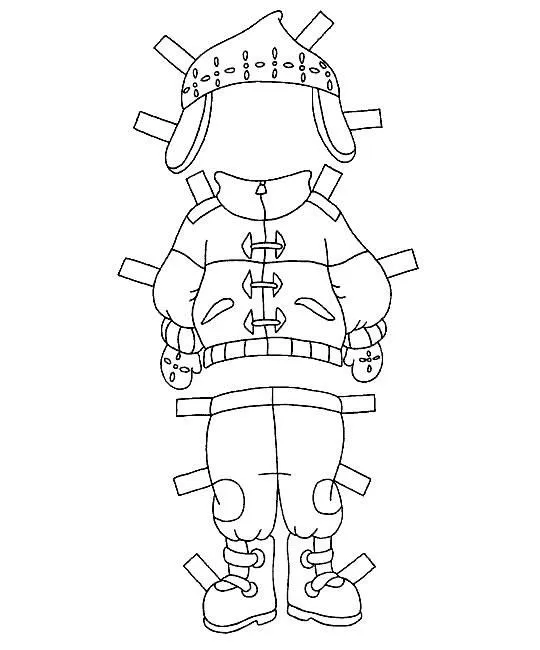 Dibujo recortable Caillou 05 Para la Nieve