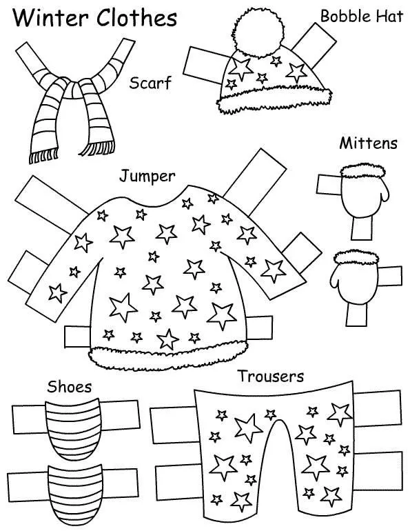 Dibujo recortable Fimbles Chiquitina 04 Ropa Invierno Dibujo recortable Fimbles Chiquitina 04 Ropa Invierno