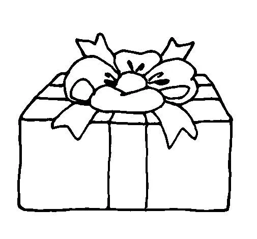 Dibujo de Regalo para Colorear - Dibujos.net Dibujo de Regalo para Colorear - Dibujos.net