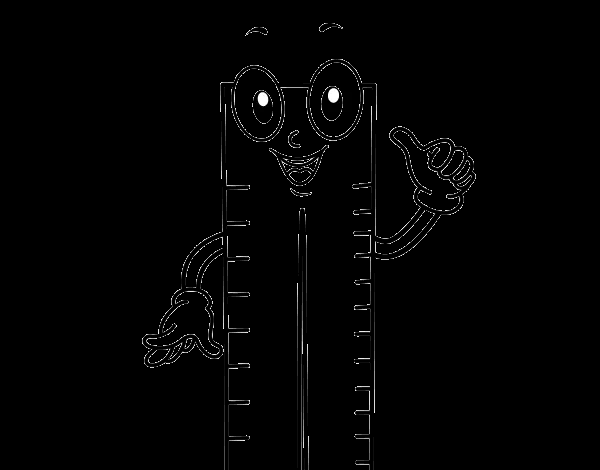 Dibujo de Regla animada para Colorear - Dibujos.net Dibujo de Regla animada para Colorear - Dibujos.net