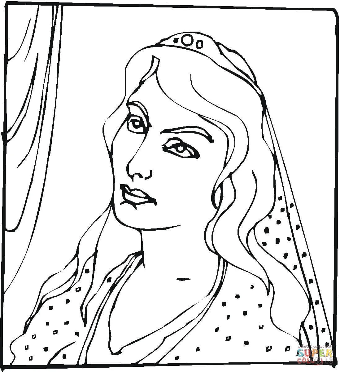Dibujo de La Reina Ester para colorear | Dibujos para colorear imprimir gratis Dibujo de La Reina Ester para colorear | Dibujos para colorear imprimir gratis