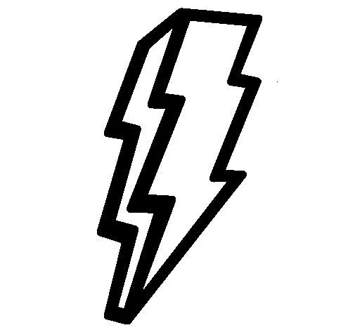 Dibujo de Relámpago para Colorear - Dibujos.net Dibujo de Relámpago para Colorear - Dibujos.net