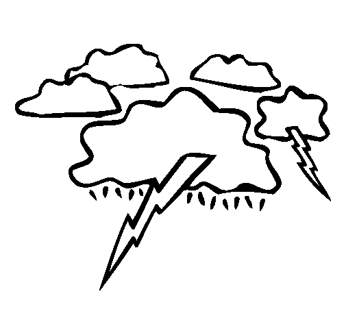 Dibujo de Relámpagos para Colorear - Dibujos.net Dibujo de Relámpagos para Colorear - Dibujos.net
