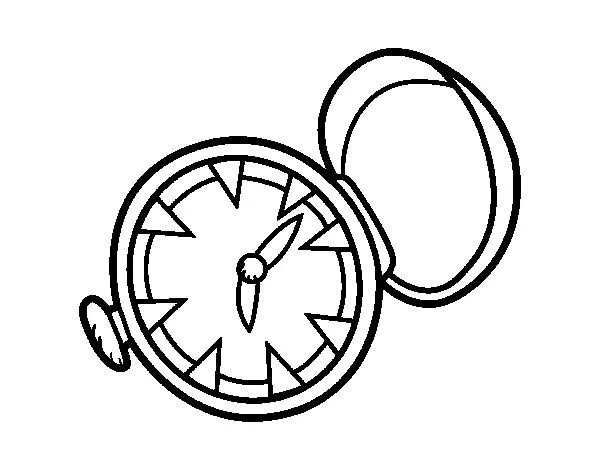 Dibujo de Reloj de bolsillo para Colorear - Dibujos.net