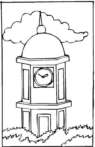DIBUJO DE RELOJ PARA COLOREAR