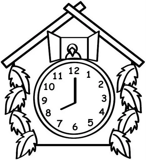 DIBUJO DE RELOJ PARA COLOREAR