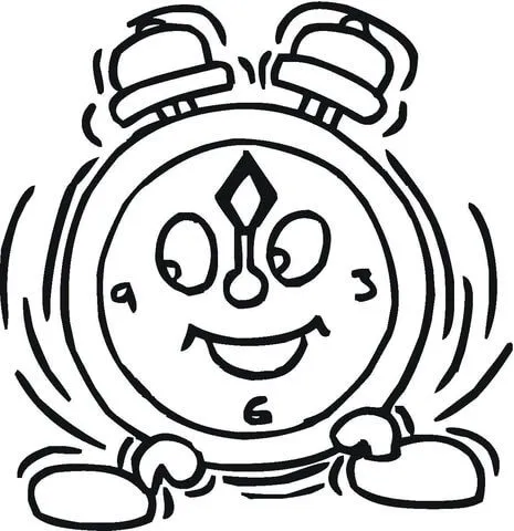 Dibujo de Reloj Despertador para colorear | Dibujos para colorear ... Dibujo de Reloj Despertador para colorear | Dibujos para colorear ...