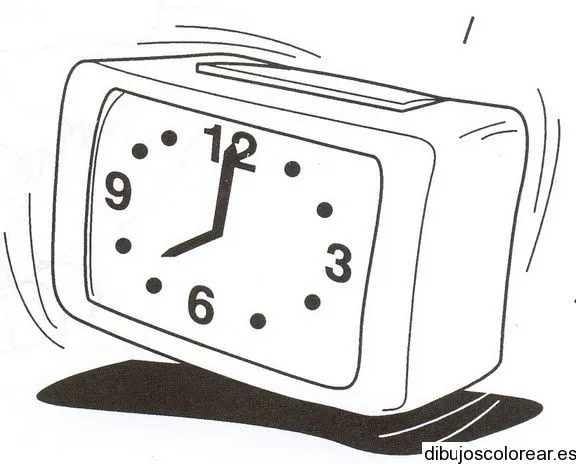 Dibujo de un reloj despertador vibrando | Dibujos para Colorear Dibujo de un reloj despertador vibrando | Dibujos para Colorear