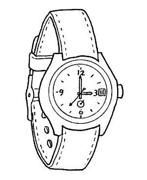 DIBUJO RELOJ DE PULSERA PARA COLOREAR