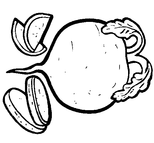Dibujo de Remolacha cortada para Colorear - Dibujos.net Dibujo de Remolacha cortada para Colorear - Dibujos.net