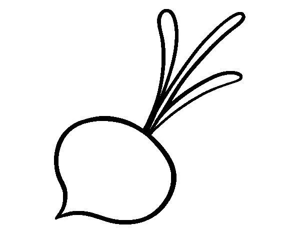 Dibujo de Remolacha pequeña para Colorear - Dibujos.net
