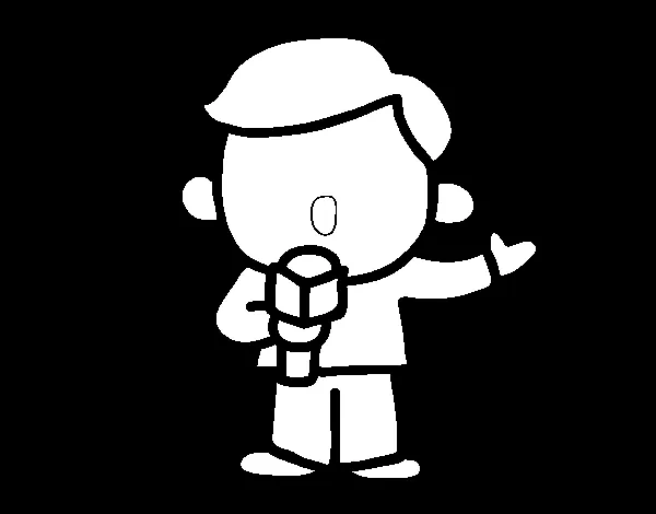 Dibujo de Reportero para Colorear - Dibujos.net Dibujo de Reportero para Colorear - Dibujos.net