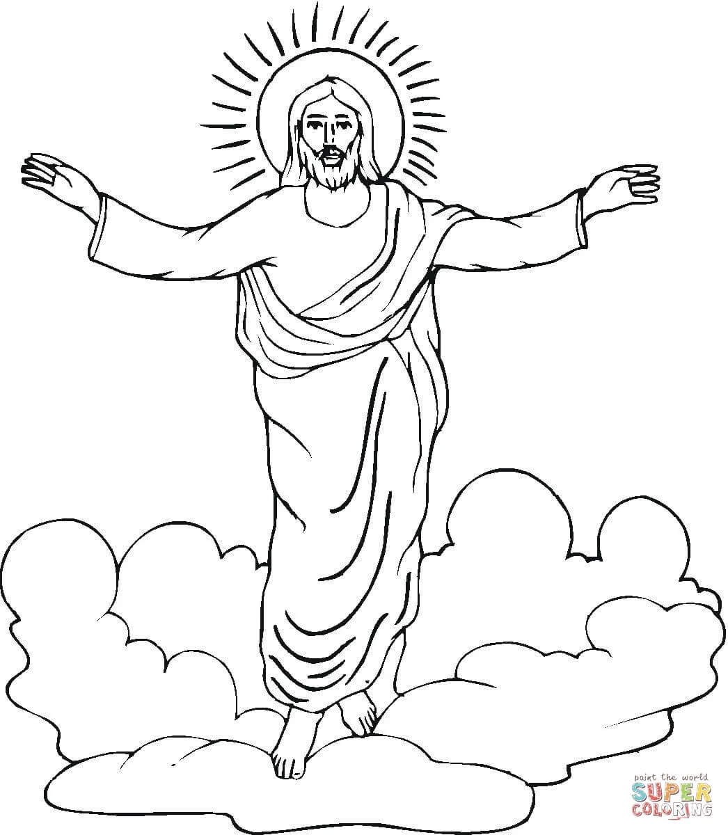 Dibujo de Resurrección de Jesús para colorear | Dibujos para ... Dibujo de Resurrección de Jesús para colorear | Dibujos para ...
