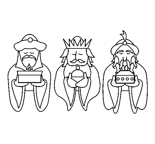 Dibujo de Los Reyes Magos 4 para Colorear - Dibujos.net