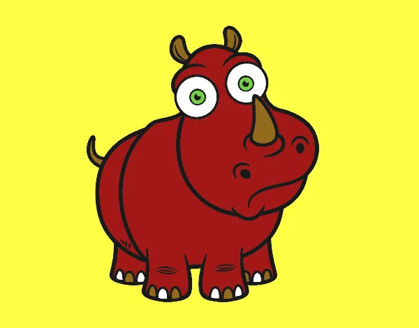 Dibujo de Rinoceronte blanco pintado por Ninda33123 en Dibujos.net ...