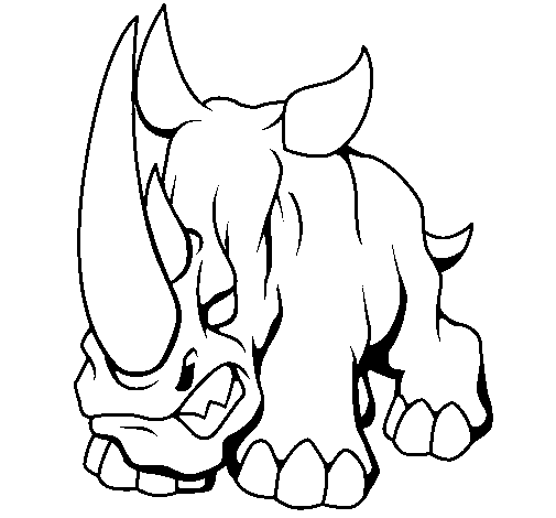 Dibujo de Rinoceronte II para Colorear - Dibujos.net Dibujo de Rinoceronte II para Colorear - Dibujos.net