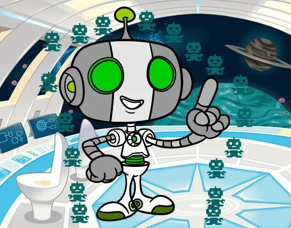 Dibujo de robot simpatico pintado por Nacor en Dibujos.net el día ... Dibujo de robot simpatico pintado por Nacor en Dibujos.net el día ...