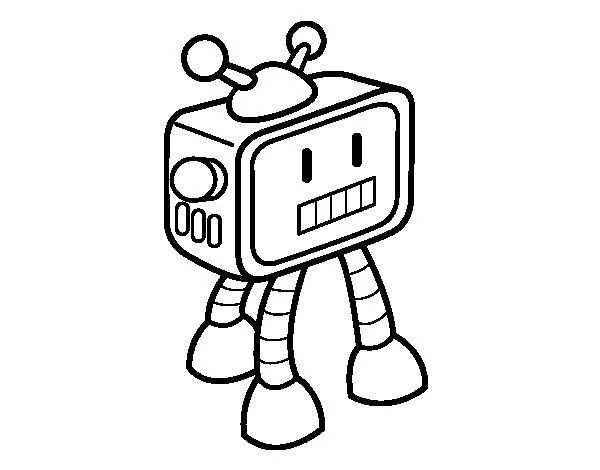Dibujo de Robot televisivo para Colorear - Dibujos.net Dibujo de Robot televisivo para Colorear - Dibujos.net