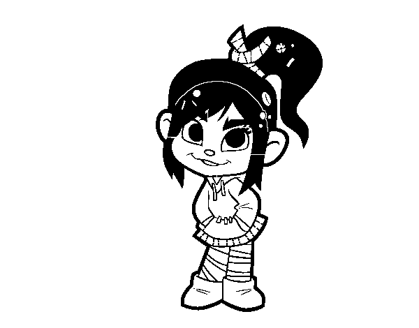 Dibujo de Rompe Ralph - Venellope para Colorear - Dibujos.net Dibujo de Rompe Ralph - Venellope para Colorear - Dibujos.net