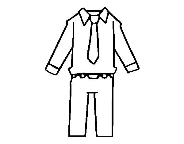 Dibujo de Ropa de hombre para Colorear - Dibujos.net