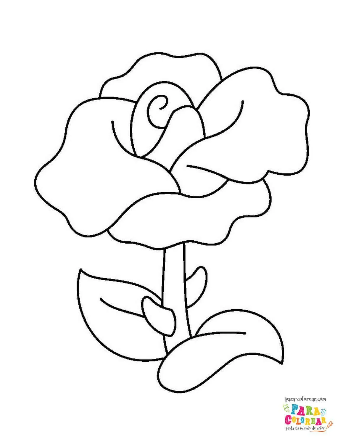 Dibujo de rosa espina para colorear | Para-Colorear.com