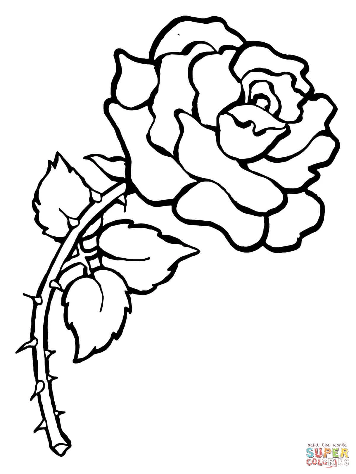 Dibujo de Rosa con Espìnas para colorear | Dibujos para colorear imprimir  gratis