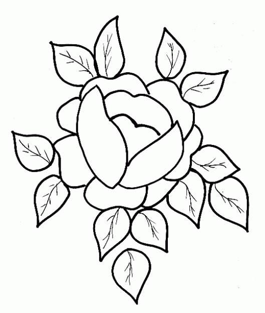 Dibujo de Rosas. Dibujo para colorear de Rosas. Dibujos infantiles ...