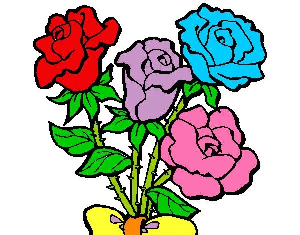 Dibujo de Las Rosas Coloridas pintado por Yaiisha en Dibujos.net ... Dibujo de Las Rosas Coloridas pintado por Yaiisha en Dibujos.net ...