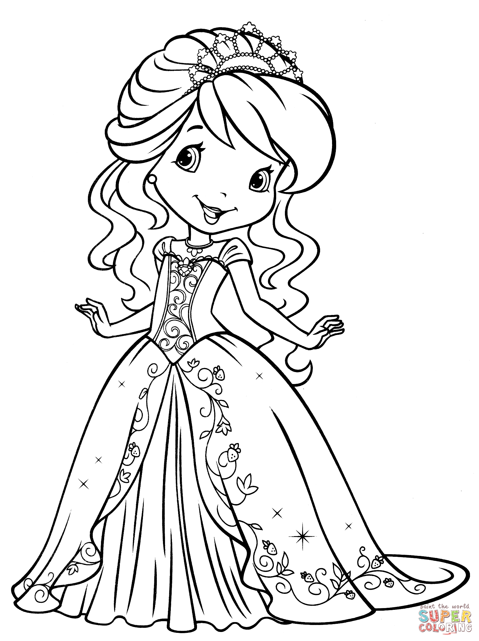 Dibujo de Rosita Fresita (Frutillita) para colorear | Dibujos para ... Dibujo de Rosita Fresita (Frutillita) para colorear | Dibujos para ...