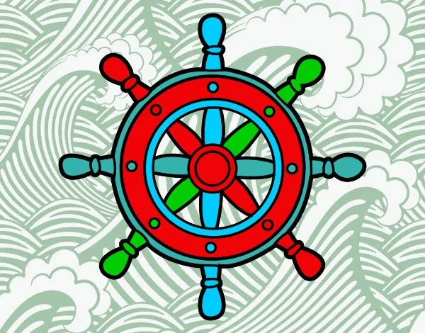 Dibujo de Rueda de timón pintado por Jenaro en Dibujos.net el día ...