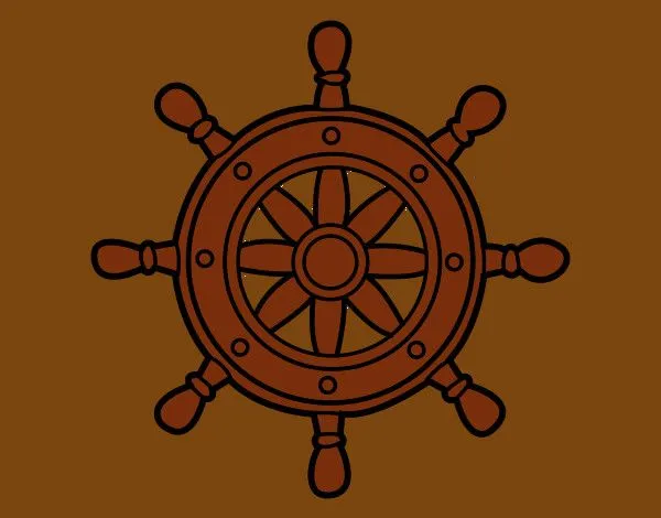 Dibujo de rueda de timón pintado por Jfrkffkkf en Dibujos.net el ...