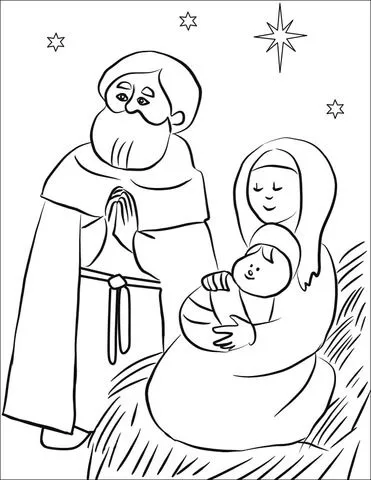 Dibujo de Sagrada Familia para colorear | Dibujos para colorear ...