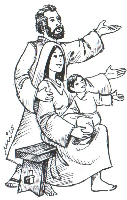 Dibujos para colorear de la sagrada familia - Imagui Dibujos para colorear de la sagrada familia - Imagui