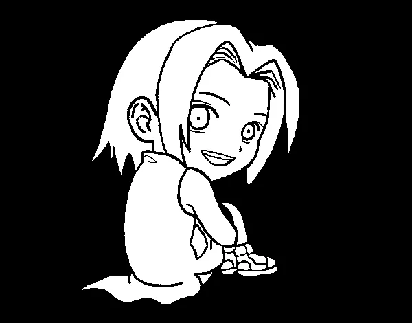 Dibujo de Sakura Haruno para Colorear - Dibujos.net Dibujo de Sakura Haruno para Colorear - Dibujos.net