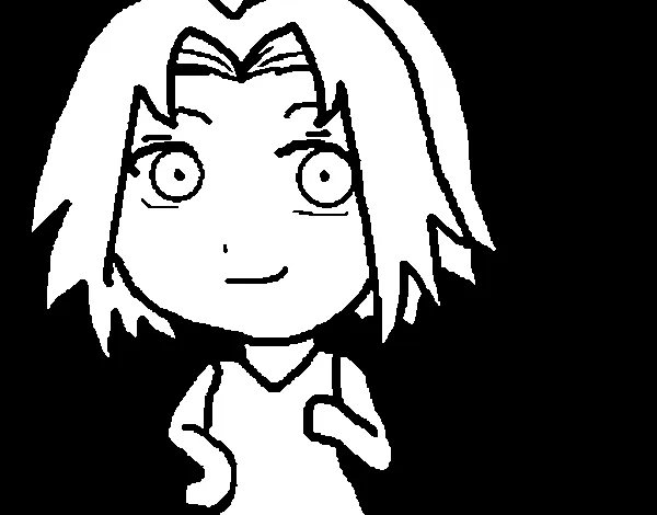 Dibujo de Sakura Haruno small para Colorear - Dibujos.net Dibujo de Sakura Haruno small para Colorear - Dibujos.net