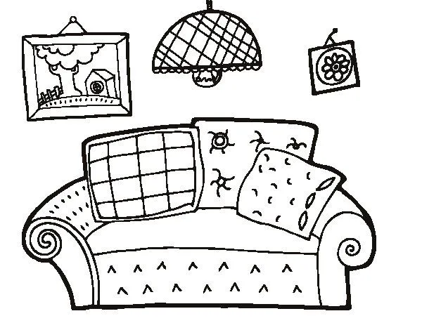 Dibujo de Salón para Colorear - Dibujos.net Dibujo de Salón para Colorear - Dibujos.net