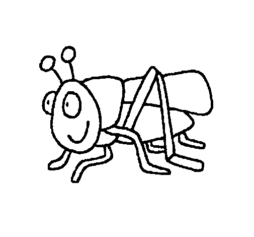 Dibujo de Saltamontes 2 para Colorear - Dibujos.net Dibujo de Saltamontes 2 para Colorear - Dibujos.net