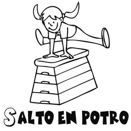Dibujo de salto del potro para colorear - Dibujos para colorear de ...